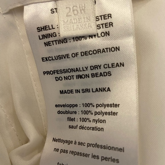 David’s Bridal NWT Soft White Strapless Wedding Gown Women’s Size 26 W Plus - Picture 13 of 15